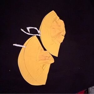 Yellow Sun Hats with Ties